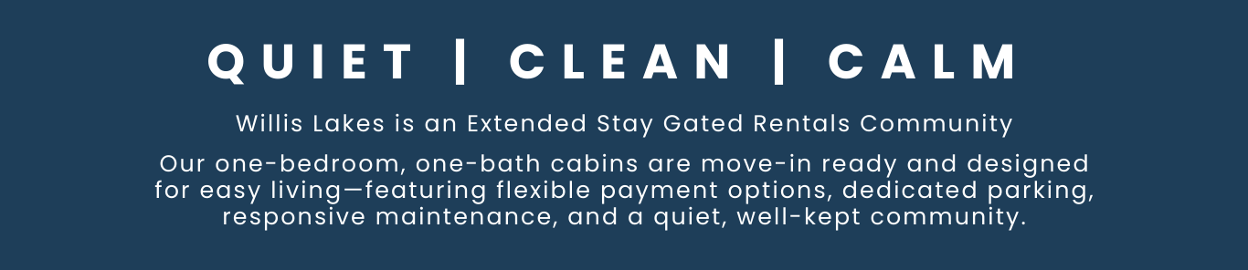 Quiet Clean Calm Banner